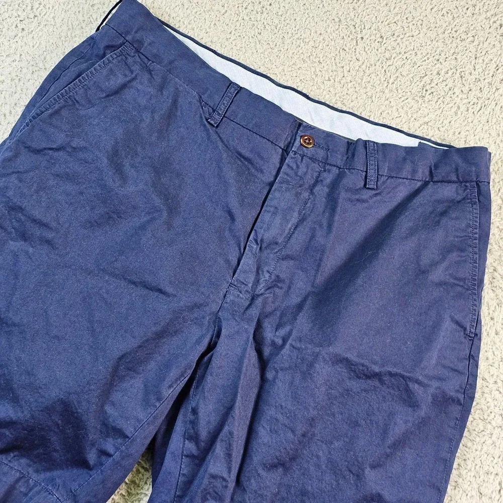 Polo Ralph Lauren Mens 36 Blue Cotton Canvas Chino Shorts 8 Inseam Classic Fit